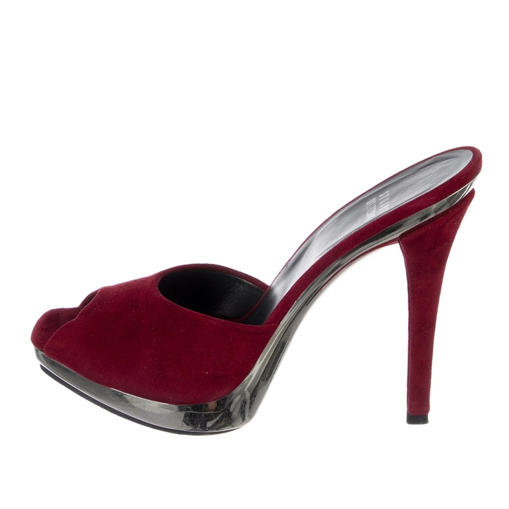 Stuart Weitzman Red Suede Mirror Pumps